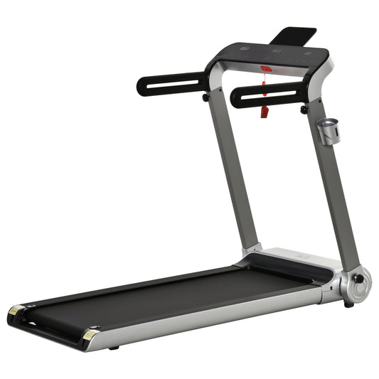 Homcom Folding Treadmill Electric Motorised 46cm Mat Running Machine w/ LED Display