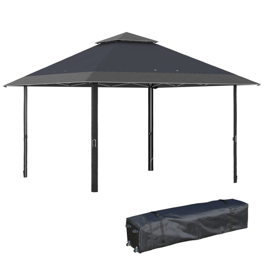 Outsunny 4 x 4m Pop-up Gazebo Double Roof Canopy Tent with UV Proof