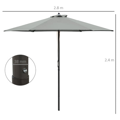 Outsunny 2.8m Garden Parasol Umbrella