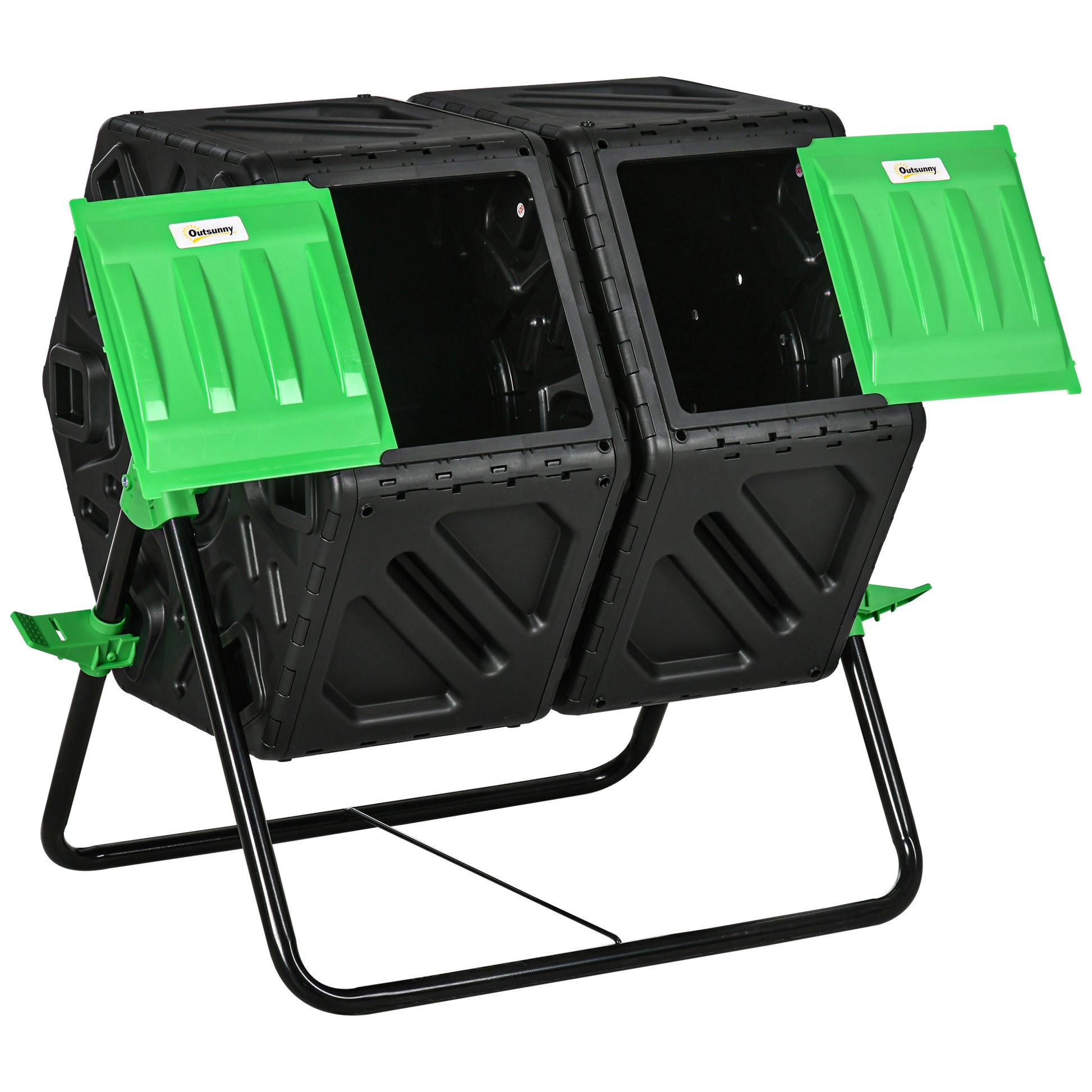 Outsunny Dual Chamber Garden Compost Bin