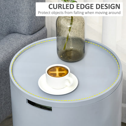 Homcom Modern Side Table with Hidden Storage Space