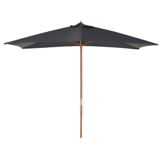 Outsunny 2 x 3m Wooden Garden Parasol Umbrella Outdoor Sun Shade Canopy