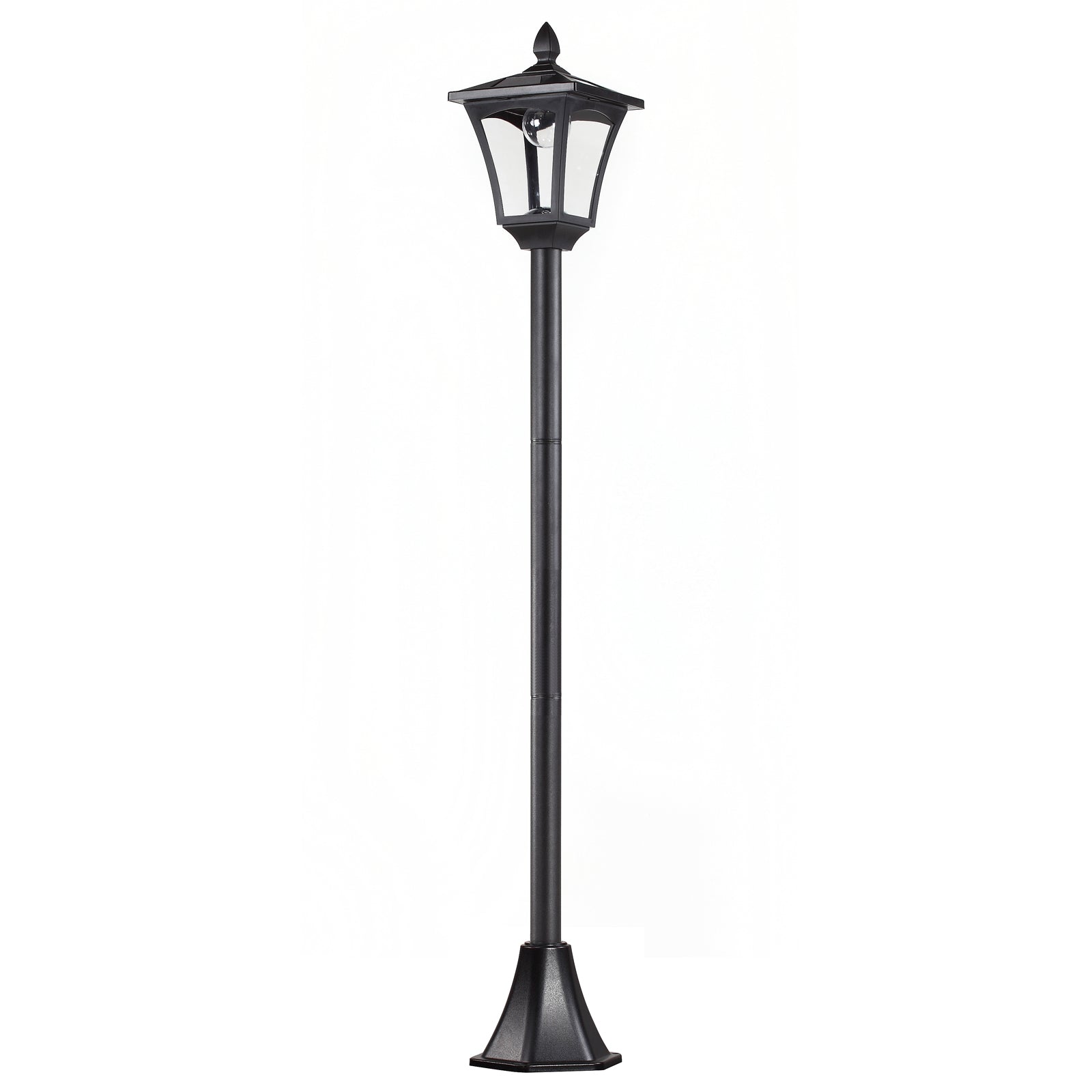 Outsunny Outdoor Garden Solar Post Lamp Sensor Dimmable LED Lantern Bollard Pathway 1.6M Tall  Black