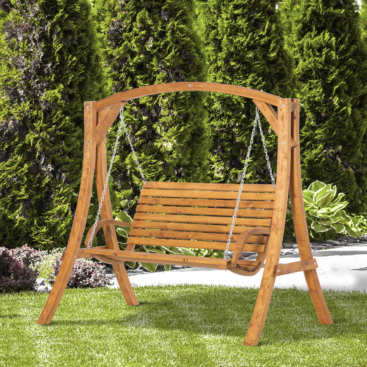 Outsunny 2 Seater Garden Swing Seat Swing Chair