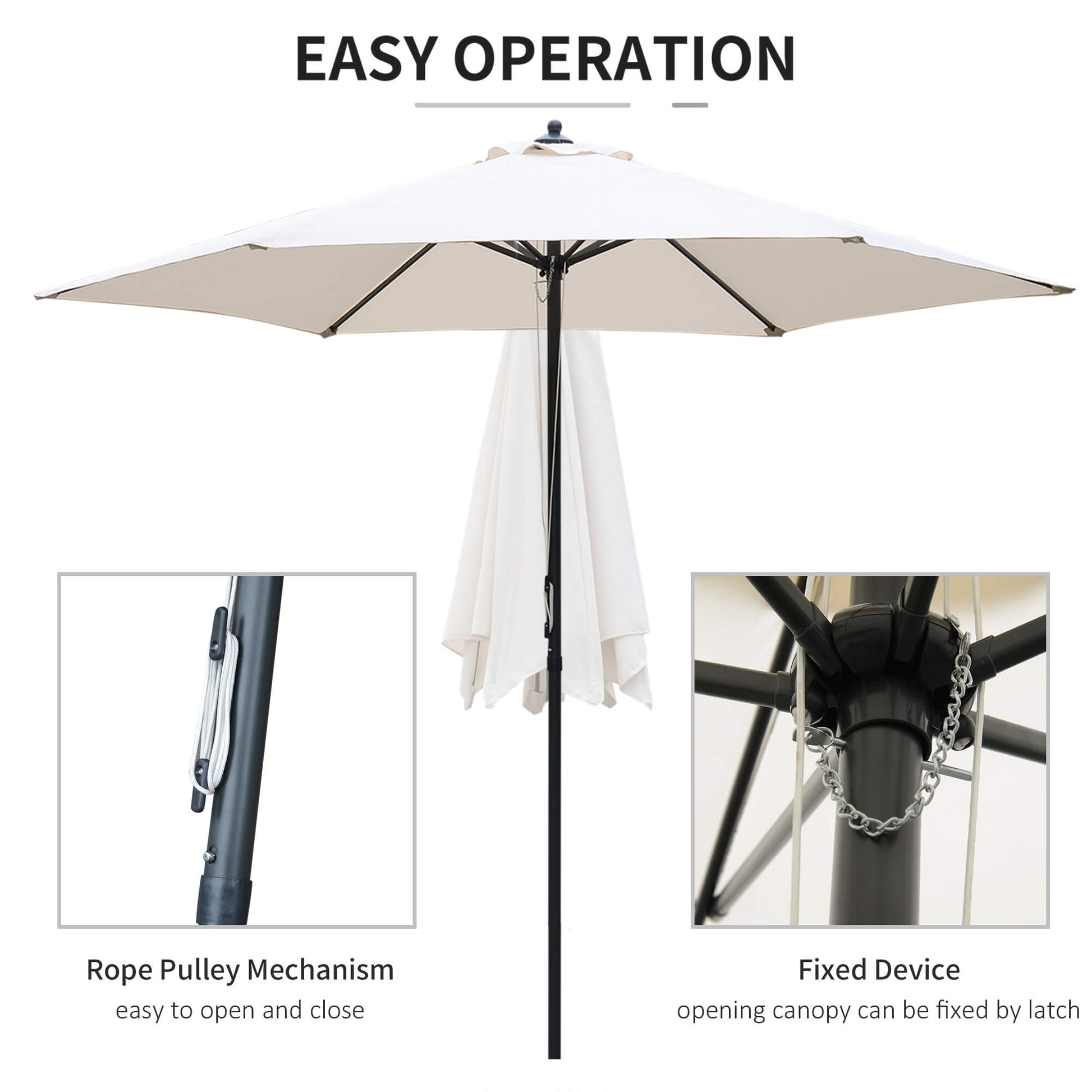 Outsunny 2.8m Garden Parasol Umbrella