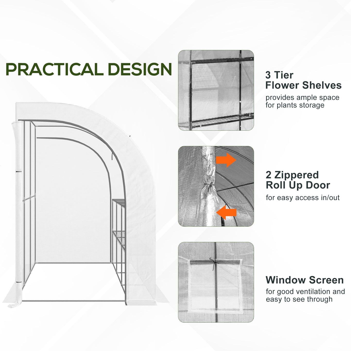 Outsunny Outdoor Walk-In Greenhouse