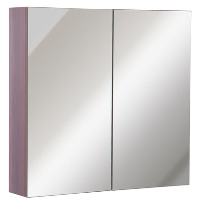 kleankin Double Door Bathroom Mirror Cabinet