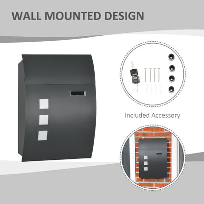 Homcom Wall Mounted Letter Box