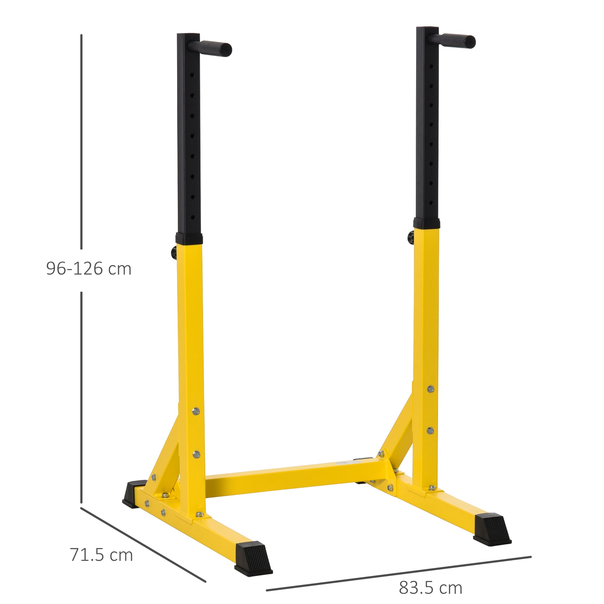 Homcom Dip Station Chin Up Parallel Bars Pull Up Power Tower Home Gym Workout Bicep Tricep Fitness Equipment Height Adjustable