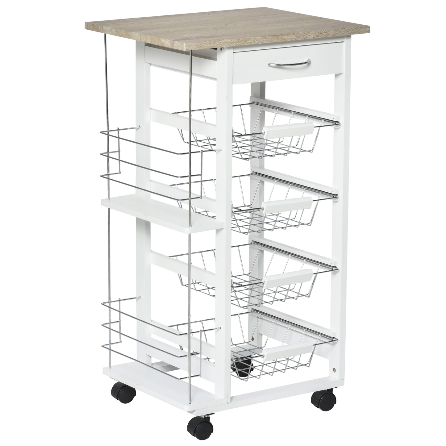 Homcom Rolling Kitchen Cart