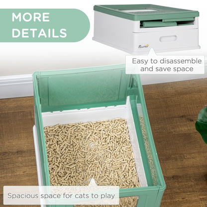 PawHut Hooded Cat Litter Box Scoop Included