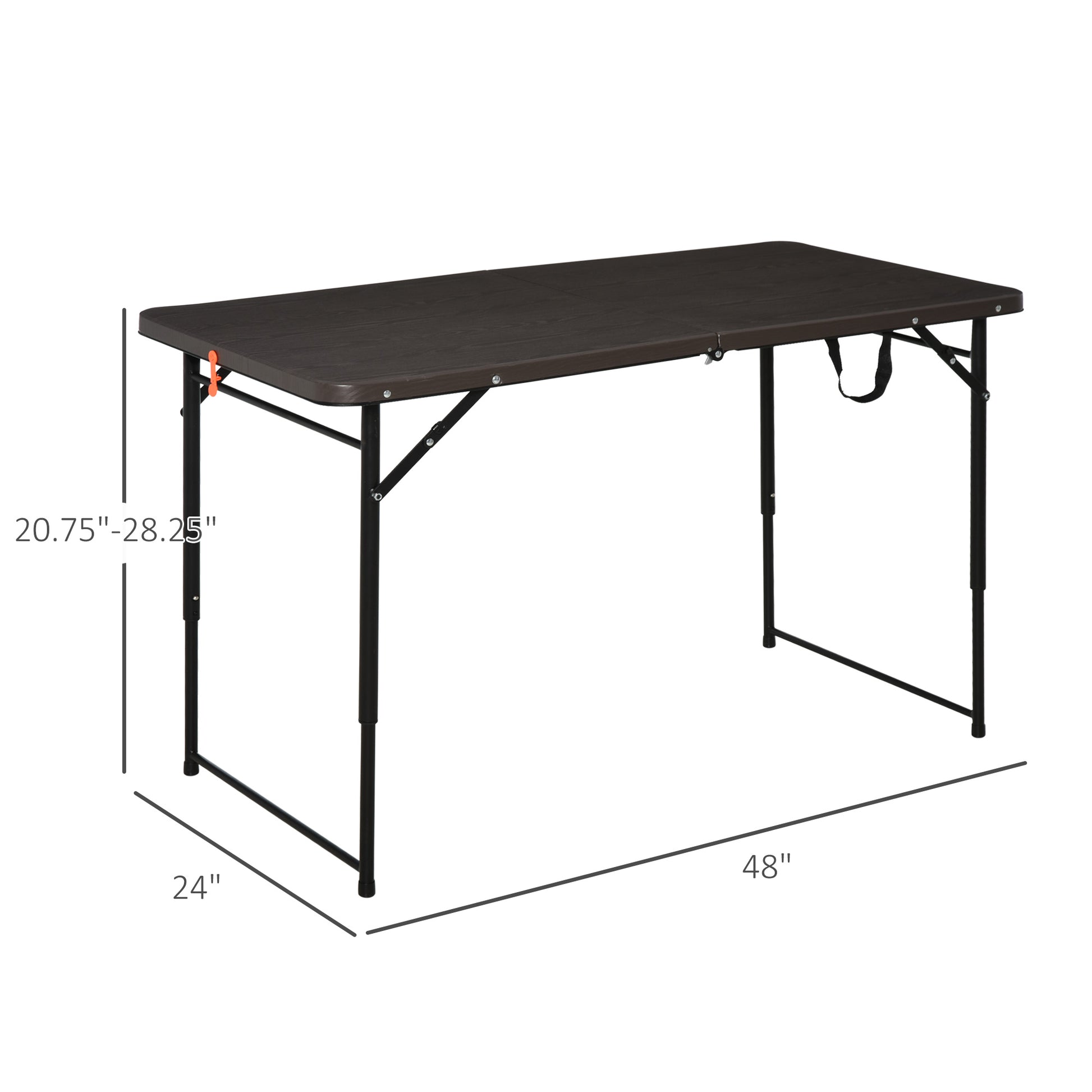 Outsunny 4FT Portable Metal Picnic Table