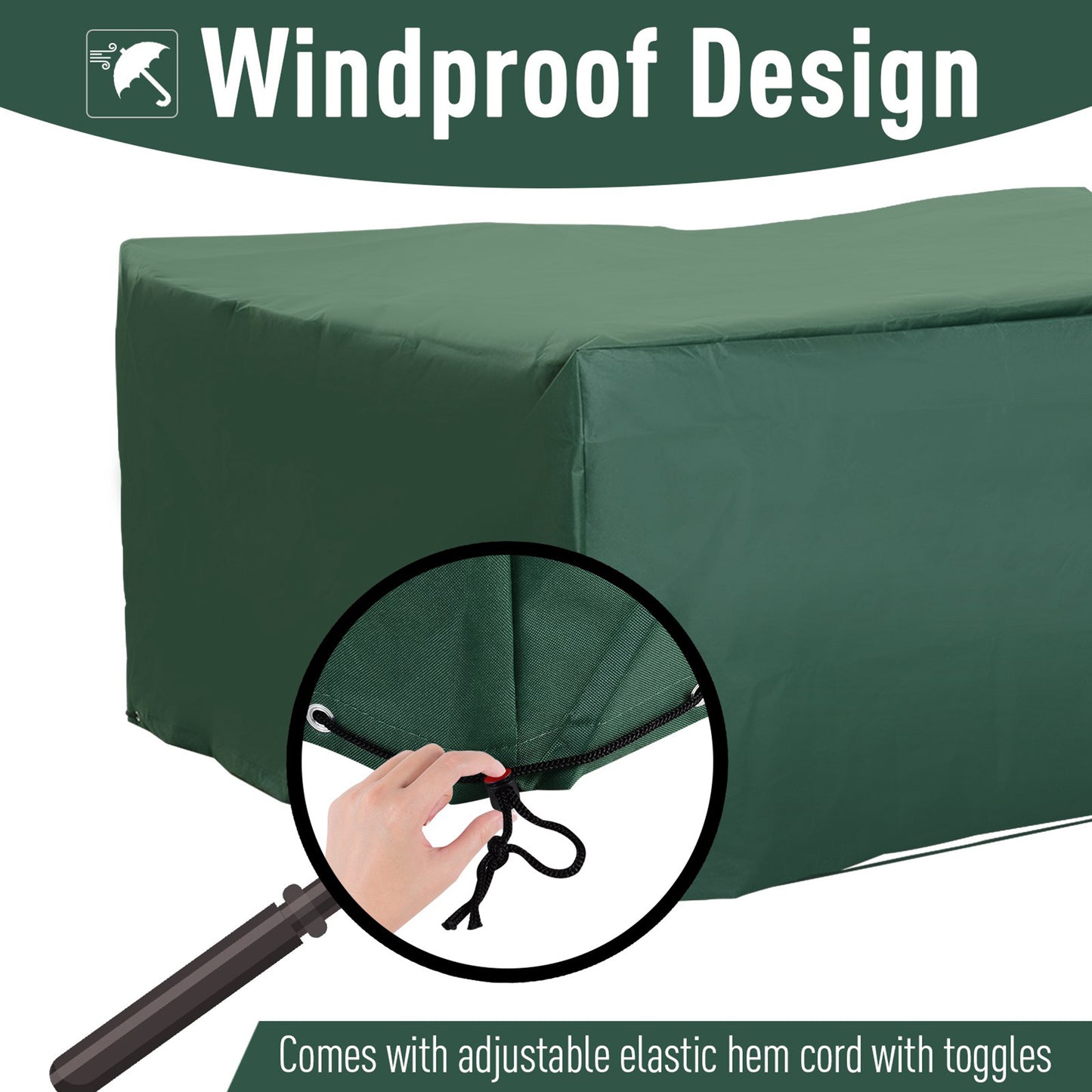 Outsunny UV/Rain Protective Rattan Furniture Cover Waterproof Garden Cover