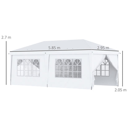 Outsunny 3 x 6 m Pop Up Gazebo with Sides and Windows