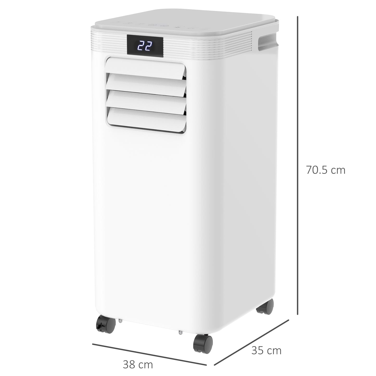 A Rated 8,000 BTU 4-In-1 Portable Dehumindifier With Remote & 24 Hour Timer by Homcom