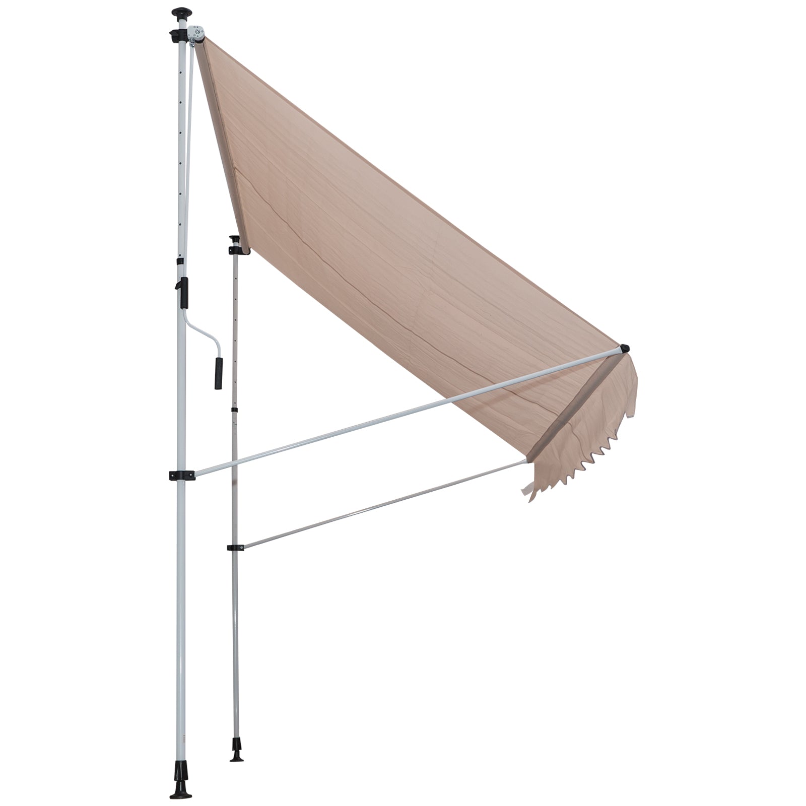 Outsunny 2x1.5m Adjustable Outdoor Aluminium Frame Awning Beige