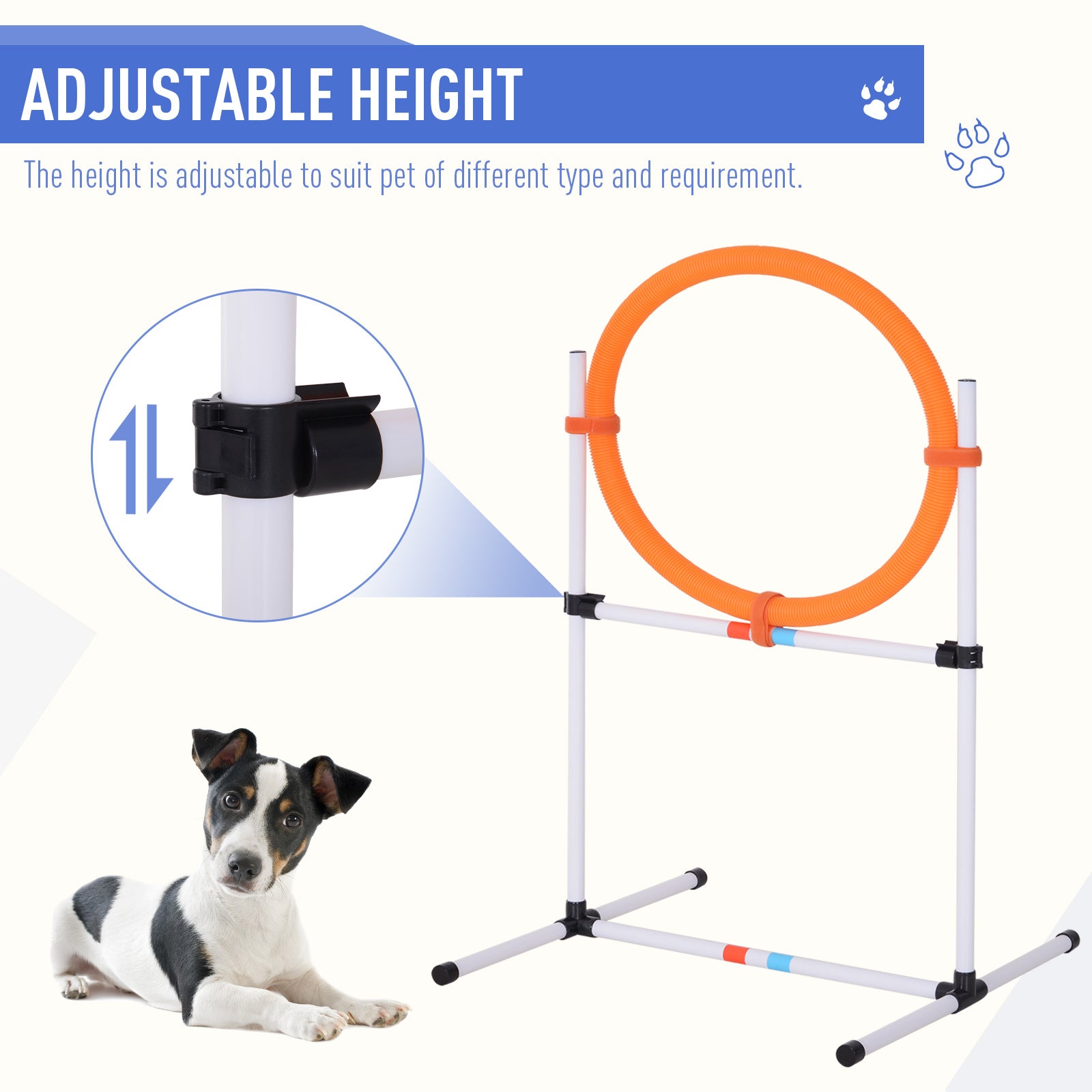 Large Agility Dog Obstacle Course With Carry Bag by Pawhut