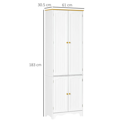 Homcom Freestanding 4-Door Kitchen Cupboard