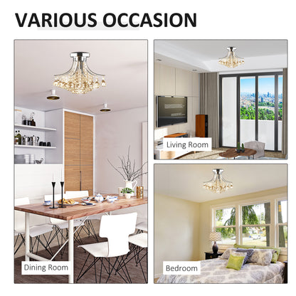 Homcom Modern K9 Crystal Ceiling Lighting Chandelier