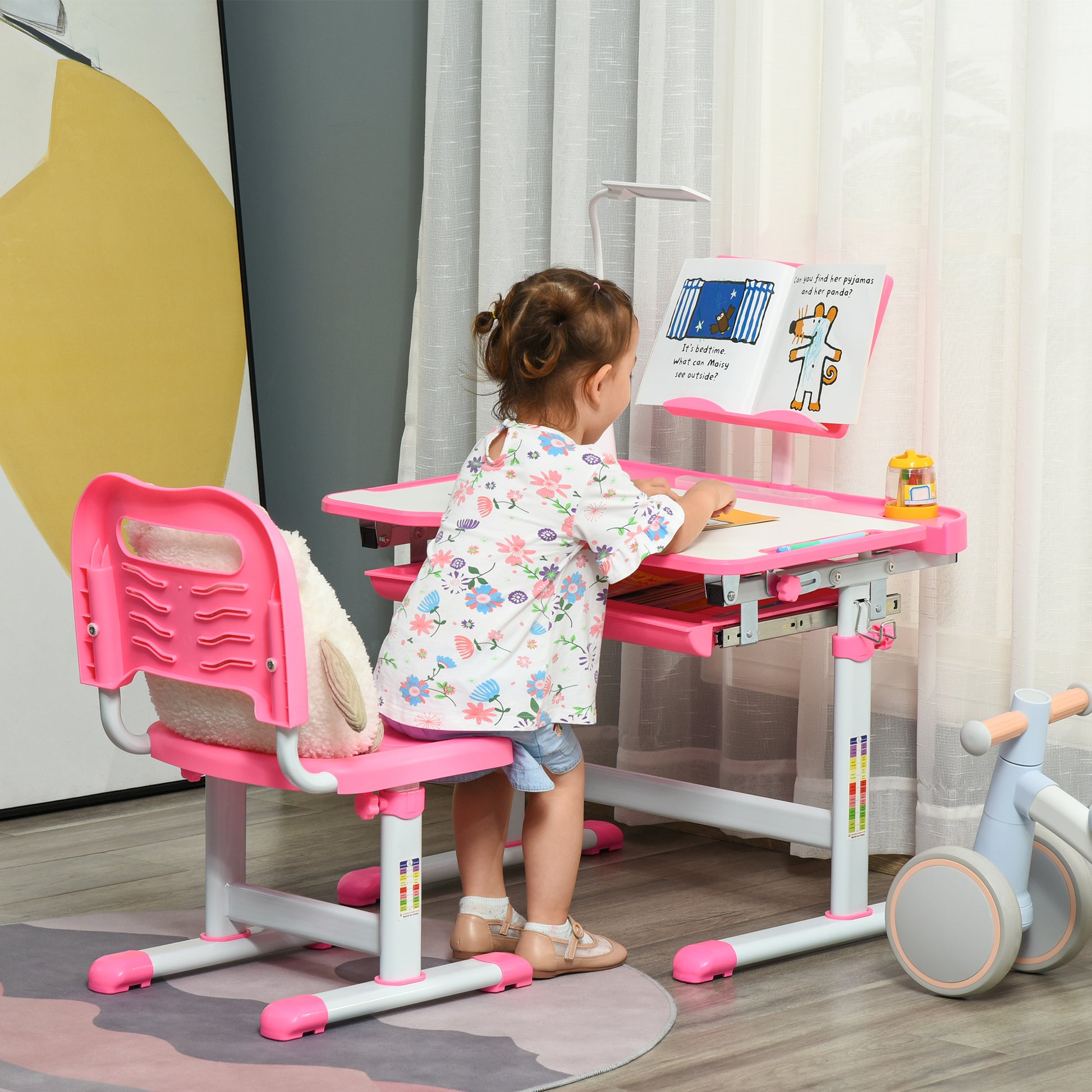 Homcom Kids Desk and Chair Set