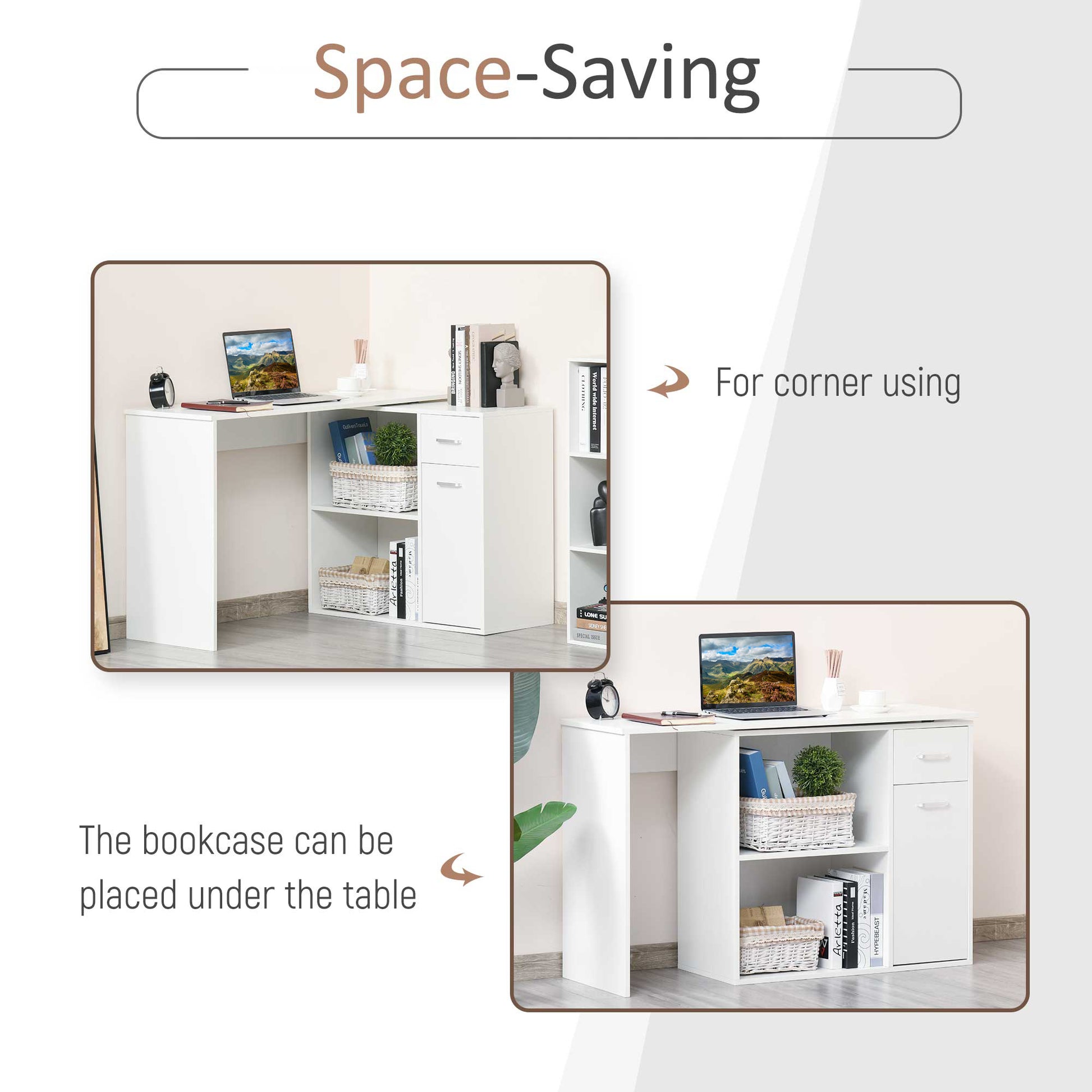 Homcom L-Shaped Desk Computer Corner Desk