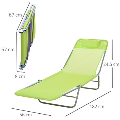 Outsunny Outdoor Foldable Sun Lounger