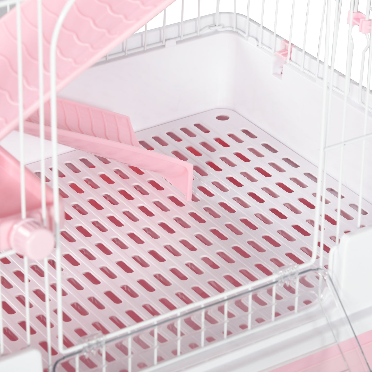 6 Tier Small Animal Cage White & Pink by Pawhut