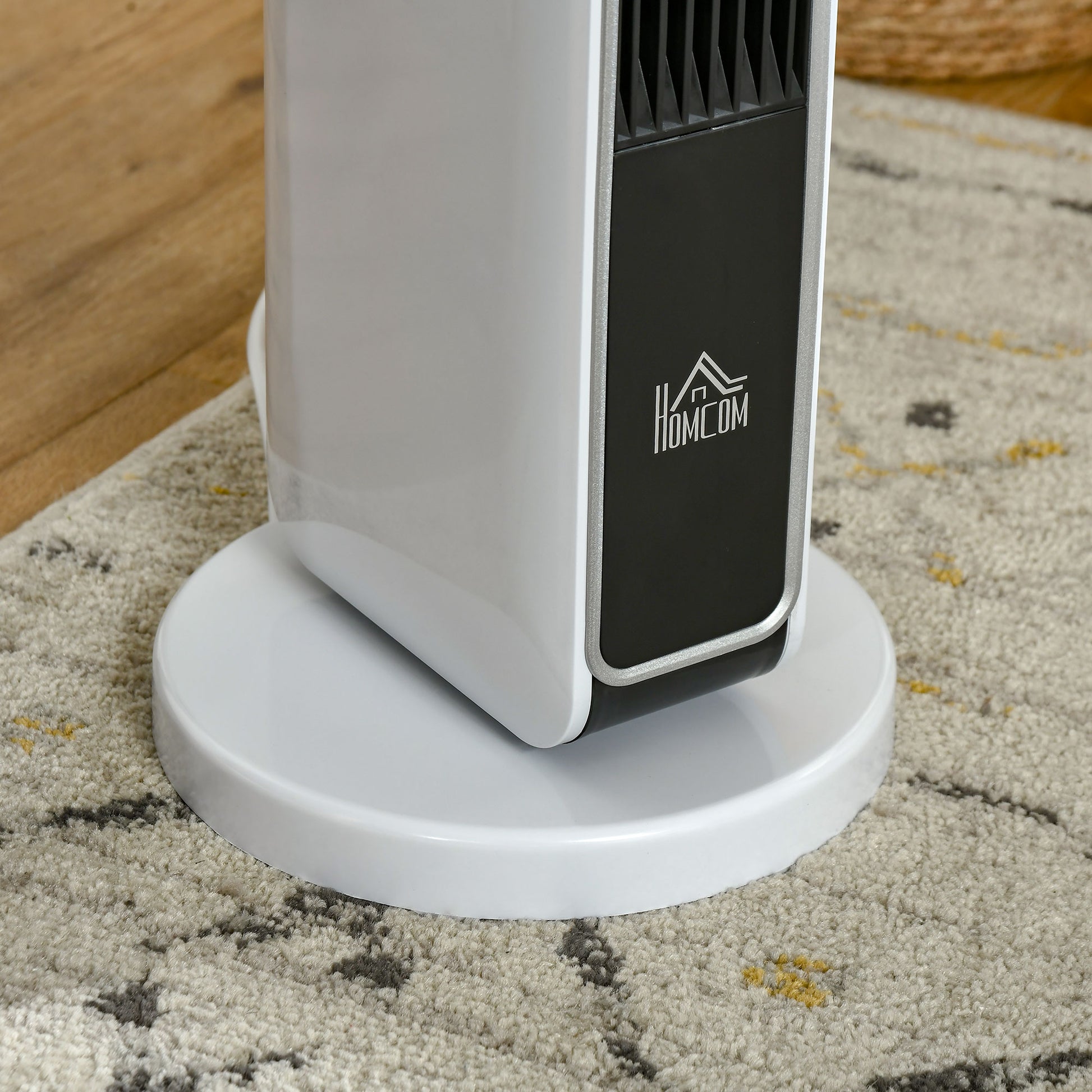 Homcom Ceramic Space Heater Indoor Tower Heater with Oscillation Remote Control Timer