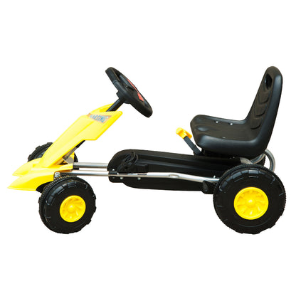 Homcom Pedal Go Kart-Yellow/Black