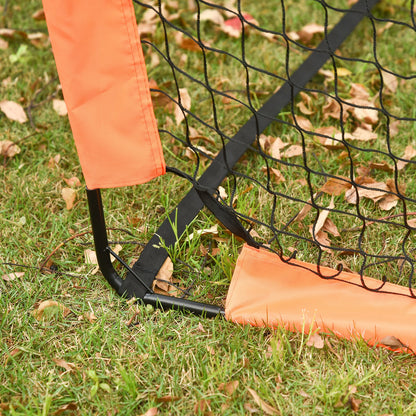 Homcom Tetoron Mesh Outdoor Folding Football Goal Orange