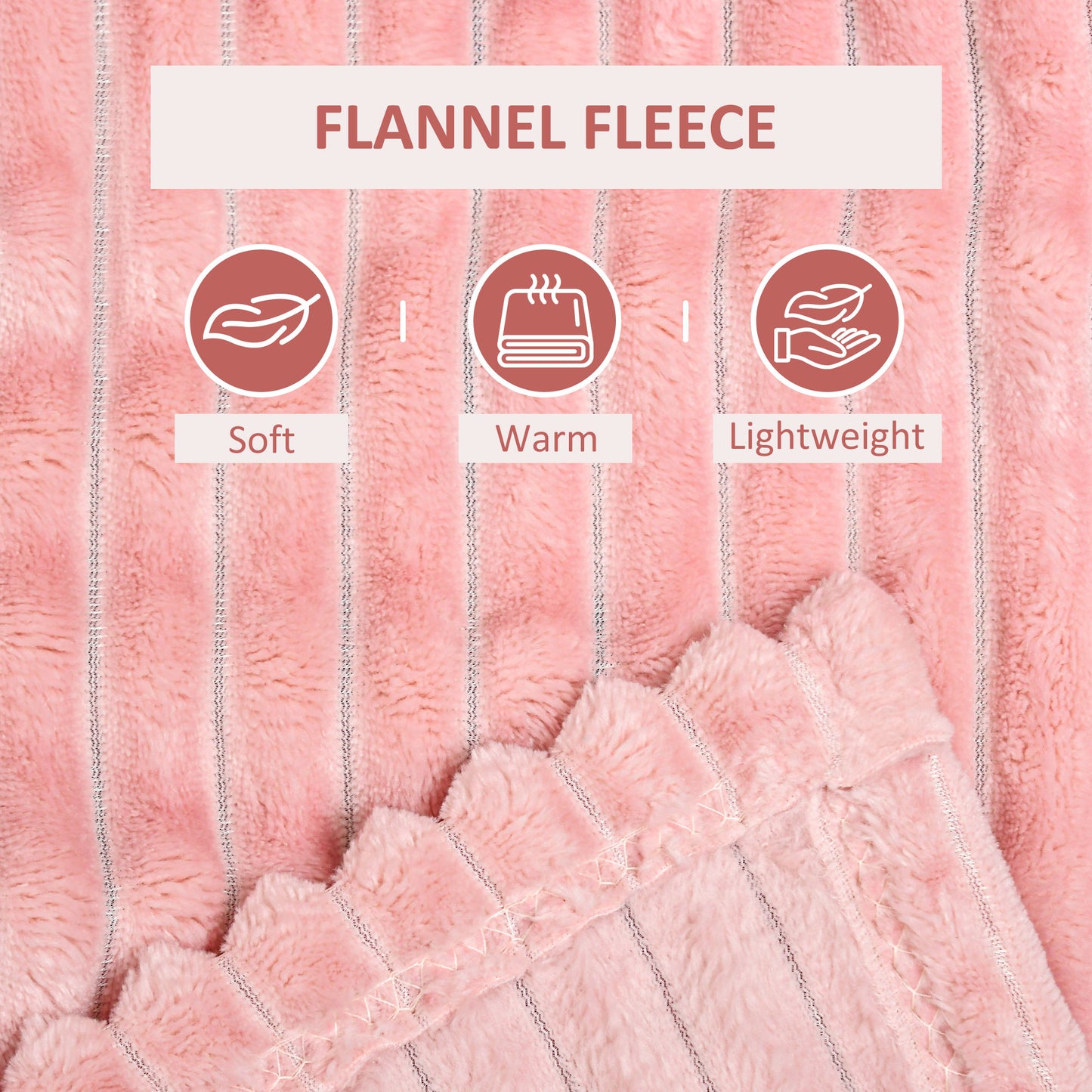 Homcom Flannel Fleece Blanket for Sofas