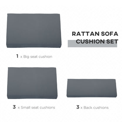 Outsunny Outdoor Cushion Pad Set for Rattan Furniture