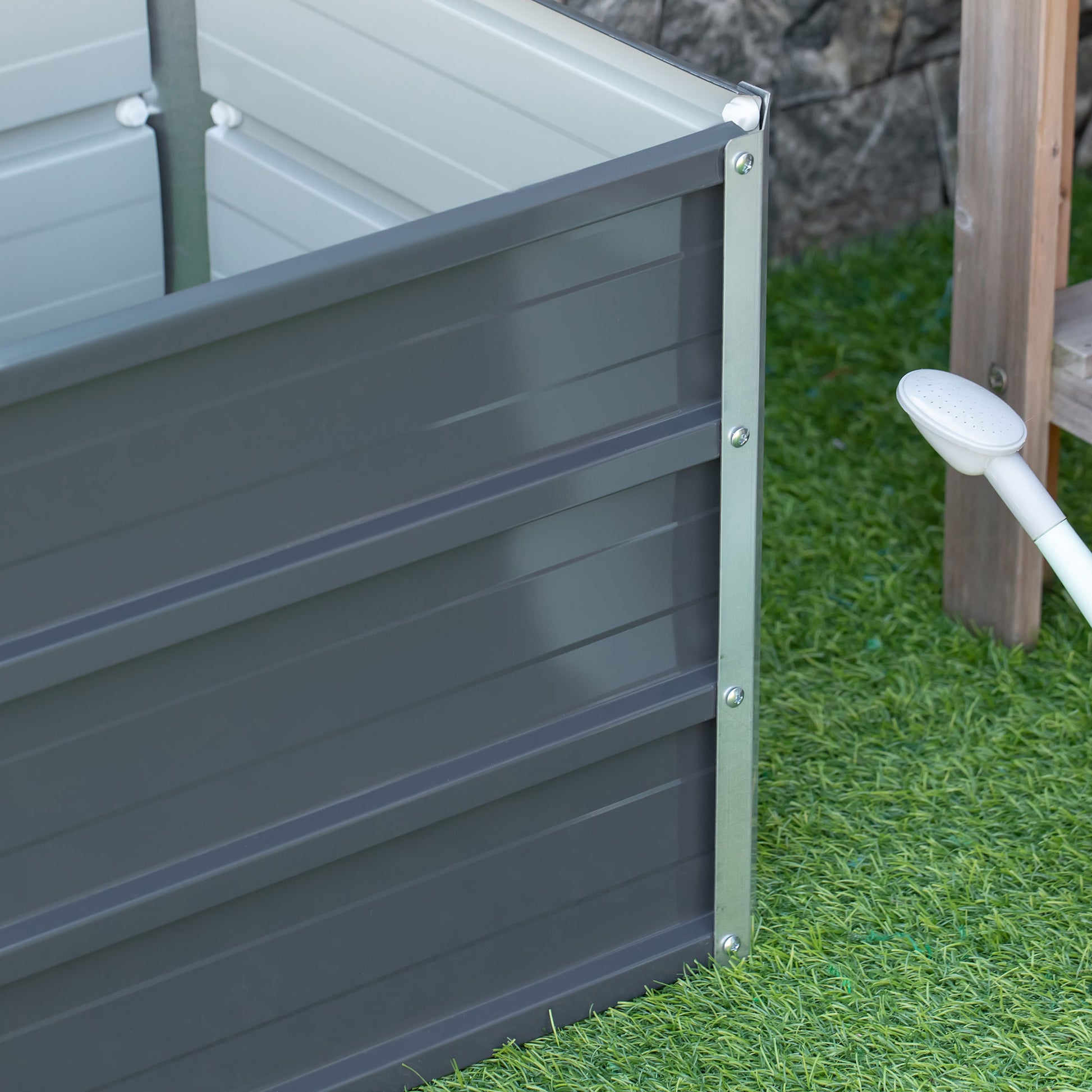 Outsunny Raised Garden Bed Elevated Metal Planter Box for Vegetables