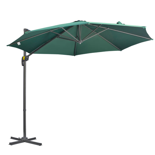 Outsunny 3m 360° Rotating Cantilever Parasol