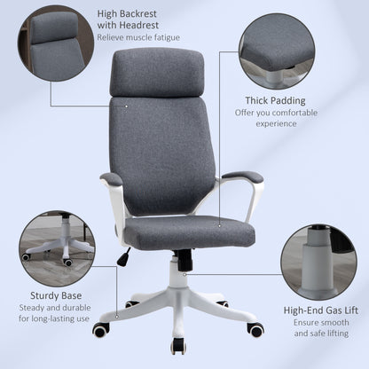 Vinsetto High Back Swivel Office Chair with Lumbar Back Support