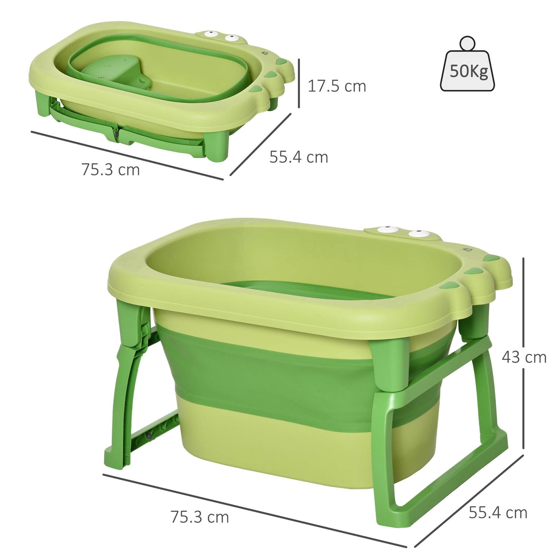 Homcom Foldable Baby Bathtub