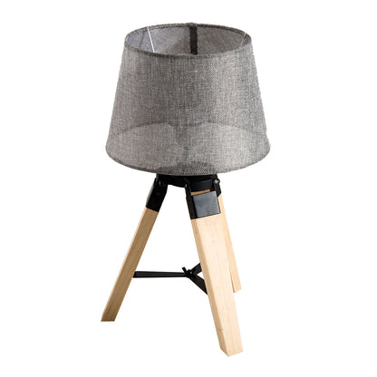 Homcom Wooden Tripod Table Lamp for Side