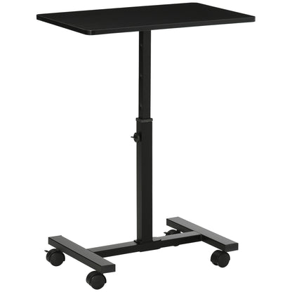 Homcom 52-84cm Adjustable Mobile Over-Surface Table - Black