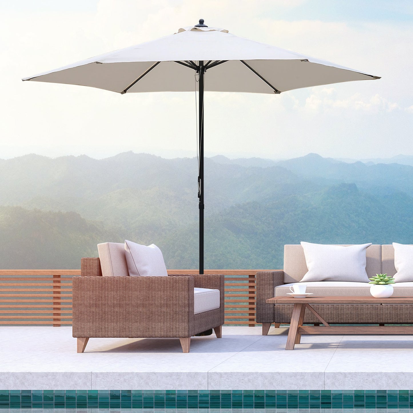 Outsunny 2.8m Garden Parasol Umbrella