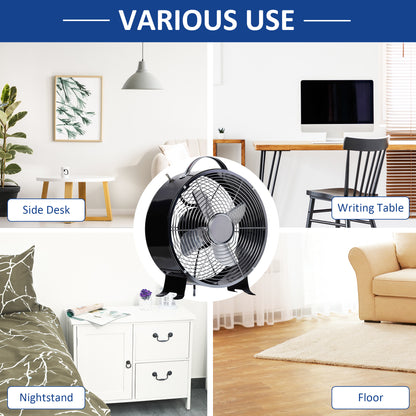 Homcom 26CM Electrical Table Desk Fan 2-Speed Portable for Home Office