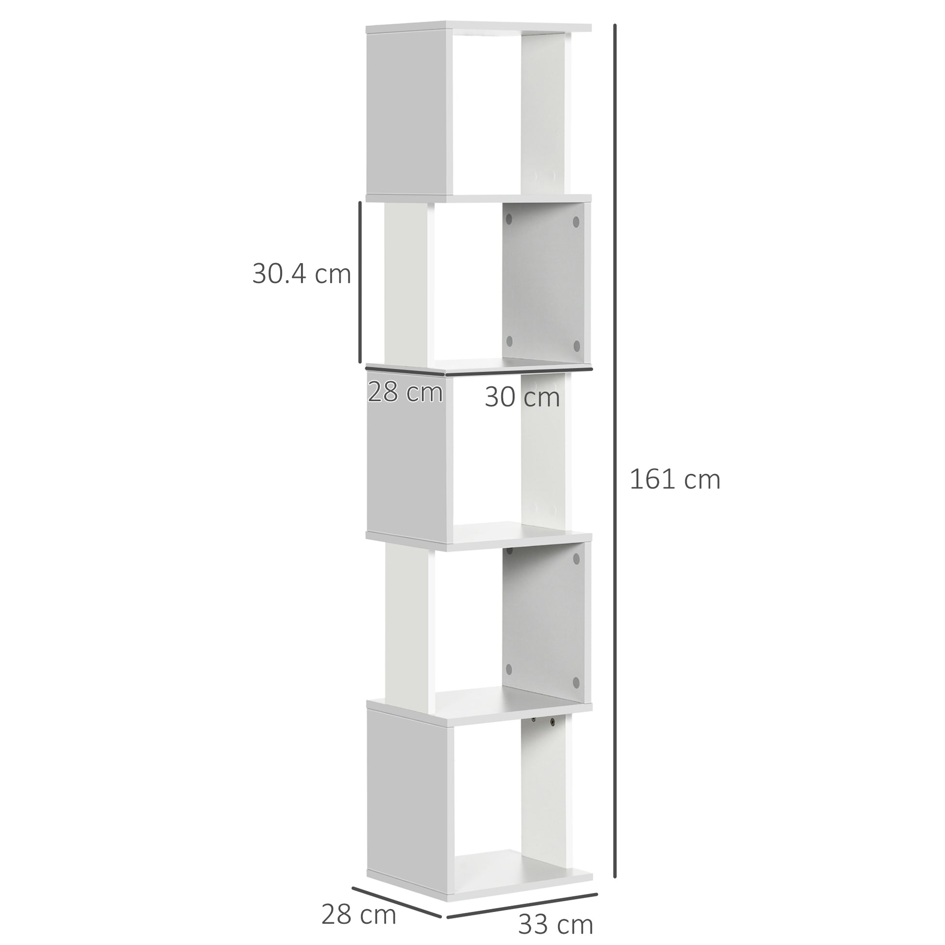 Homcom Modern 5-Tier Bookshelf