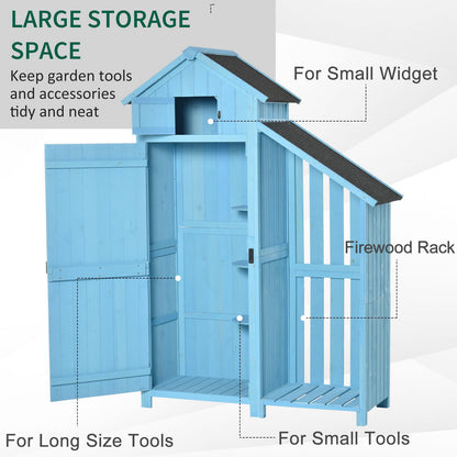 Mighty 180cm Barn Door Reverse Apex Garden Store Lockable Fir Wood Blue by Steadfast