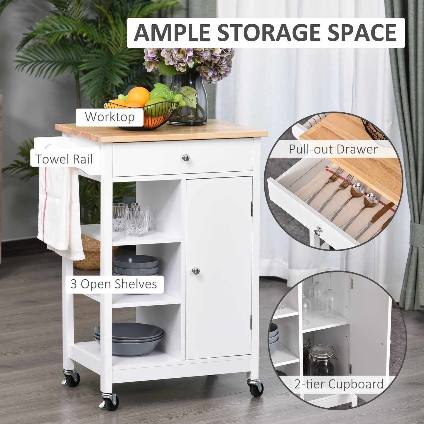 Homcom Kitchen Trolley