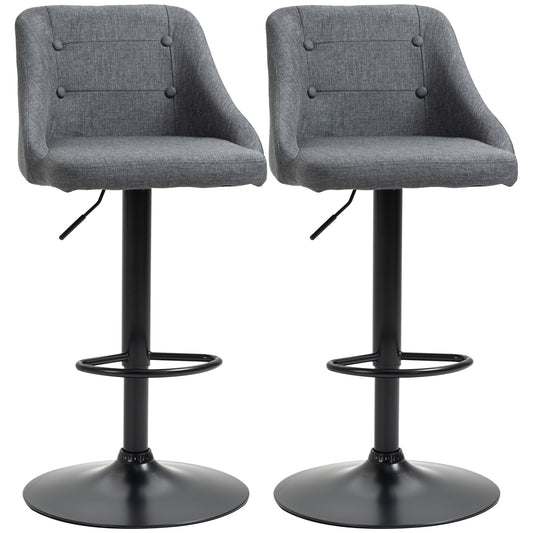 Homcom Modern Adjustable Bar Stools Set of 2