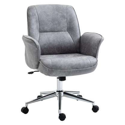 Vinsetto Faux Microfibre Leather Office Chair - Light Grey