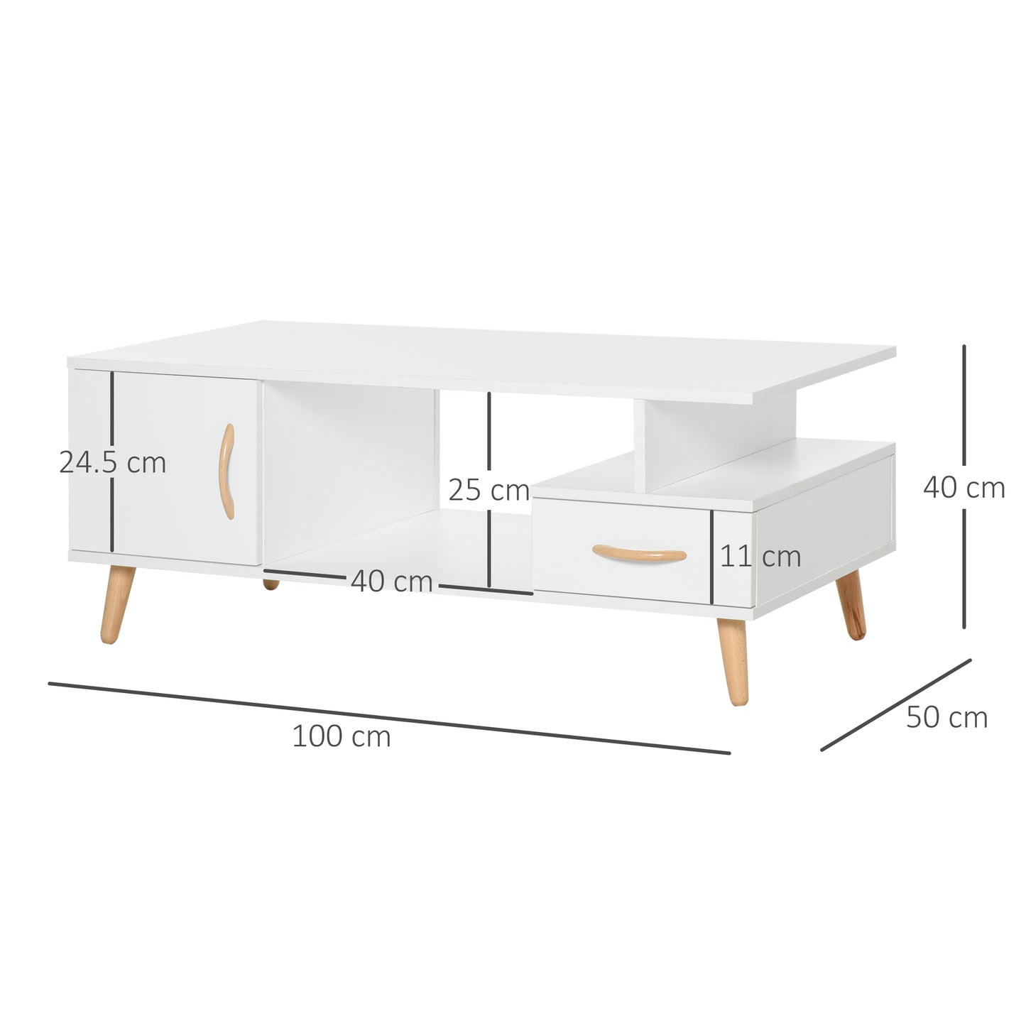 Homcom Modern Minimalism Coffee Table with Storage