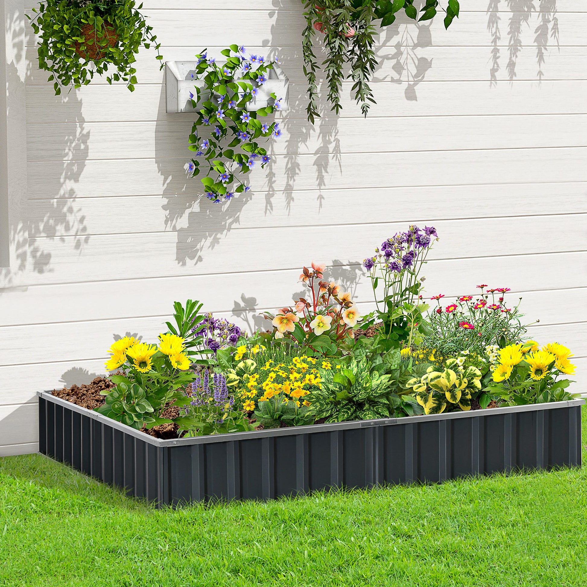 Outsunny 645L Metal Raised Garden Bed