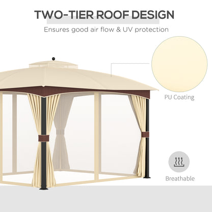 Outsunny 4 x 3(m) Patio Metal Gazebo