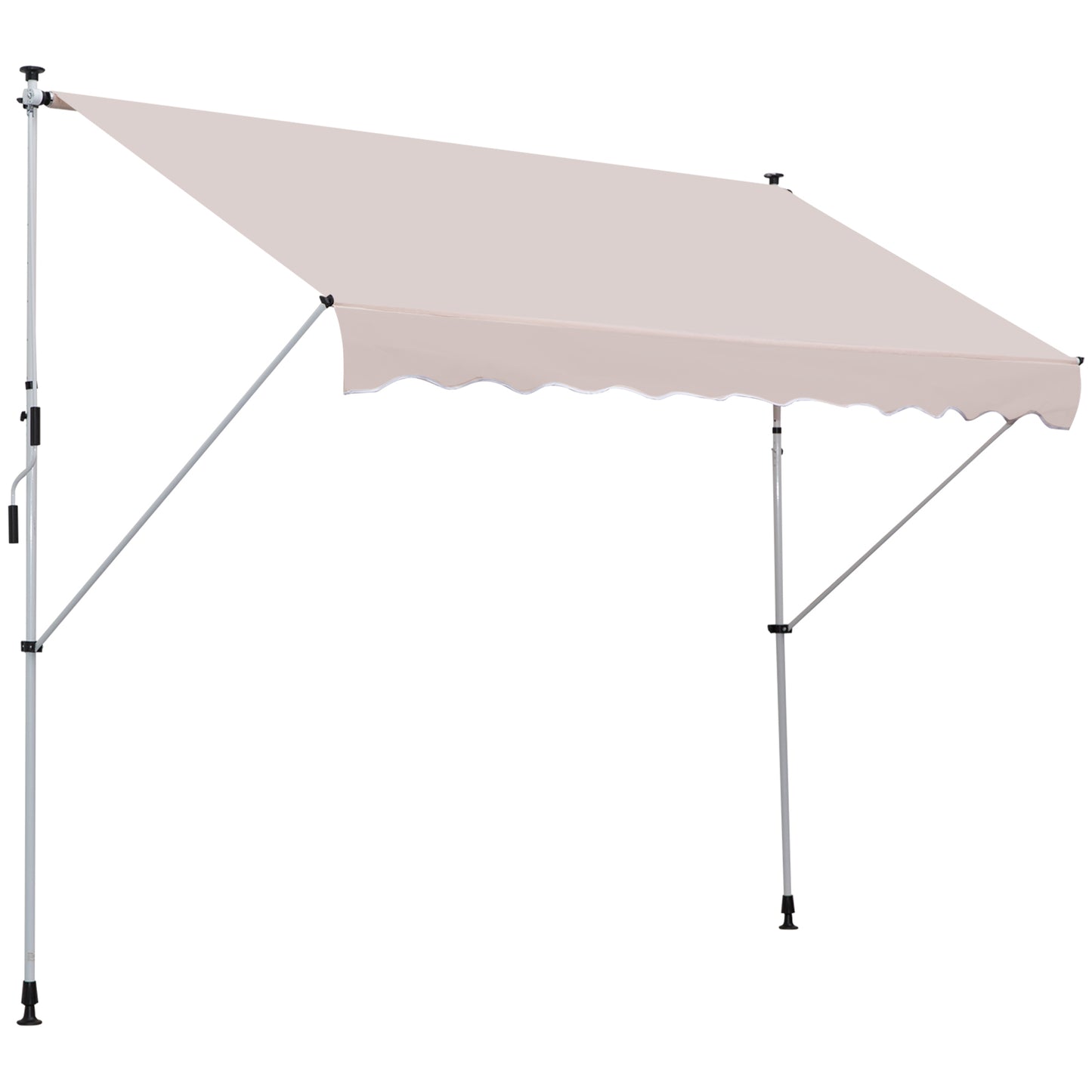 Outsunny 3x1.5m Adjustable Outdoor Aluminium Frame Awning Beige