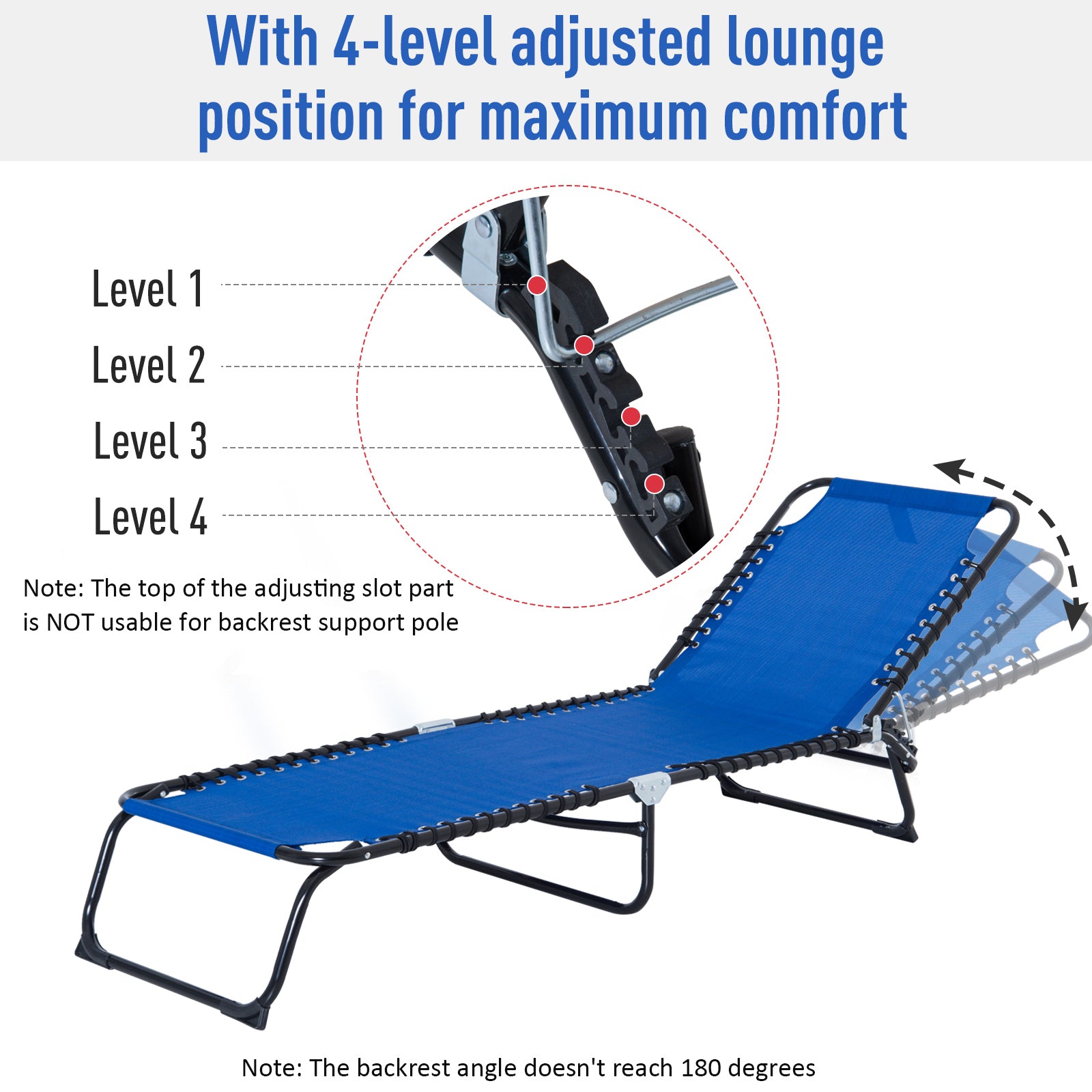 Outsunny Foldable Sun Lounger